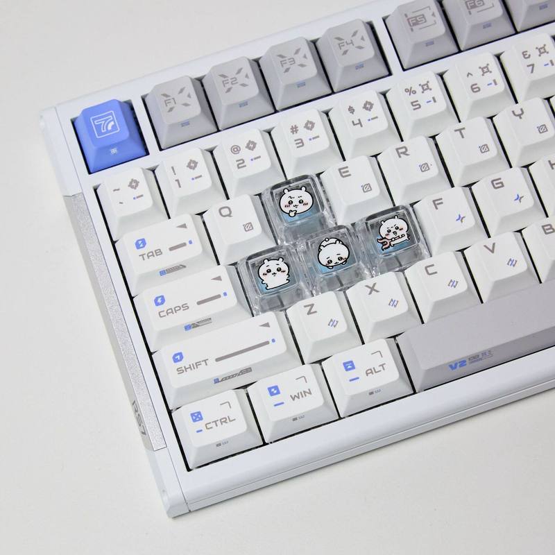 Pc Gaming Aesthetic - Chiikawa 4 Buah Keycap Transparan Buatan