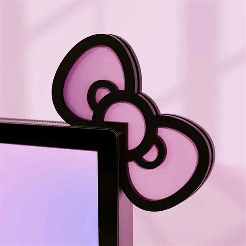 Pc Gaming Kawaii - Dekorasi Monitor Akrilik Pink Kawaii Bentuk