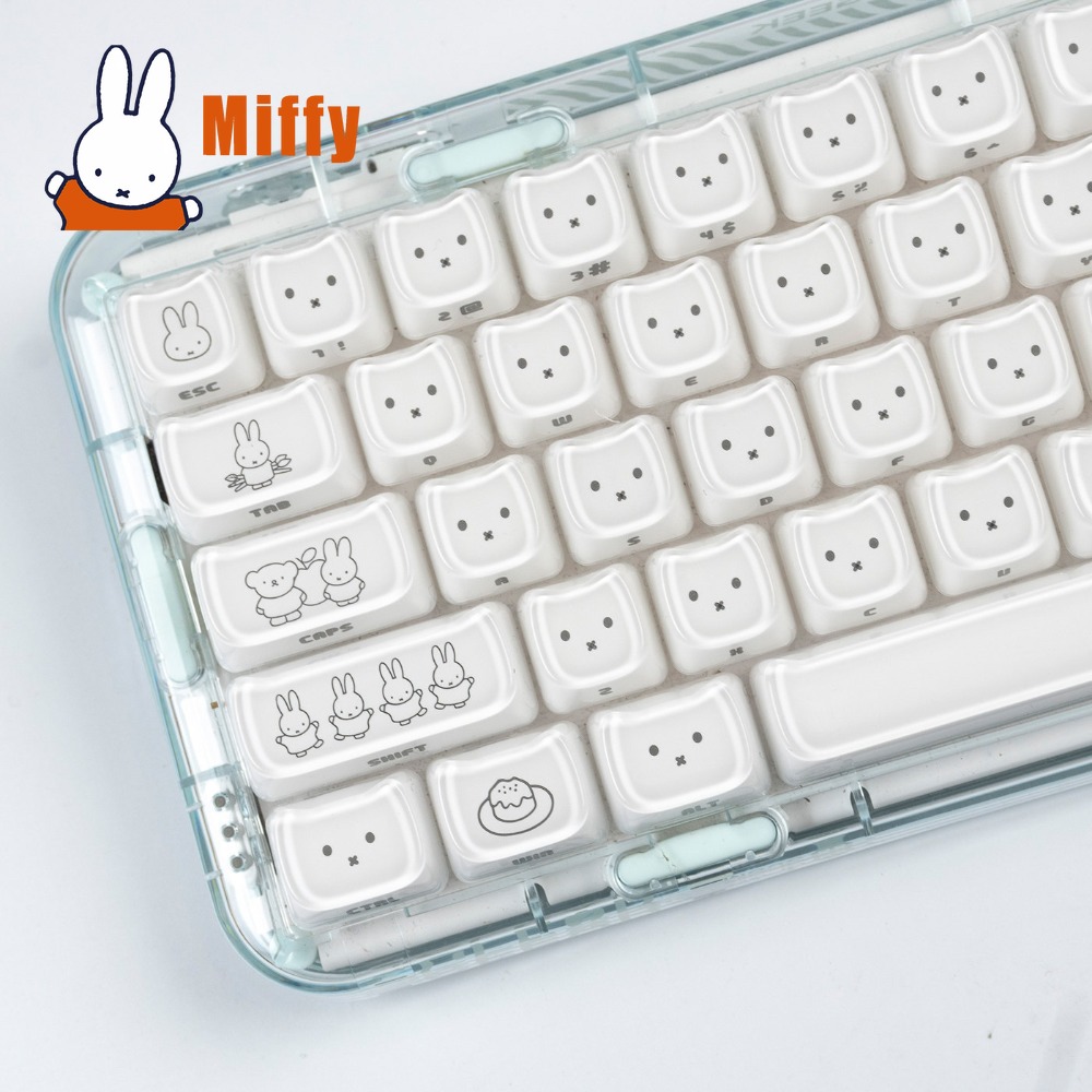 Kawaii Miffy Keycaps Penutup K - Pc Gaming Kawaii ulasan dan harga