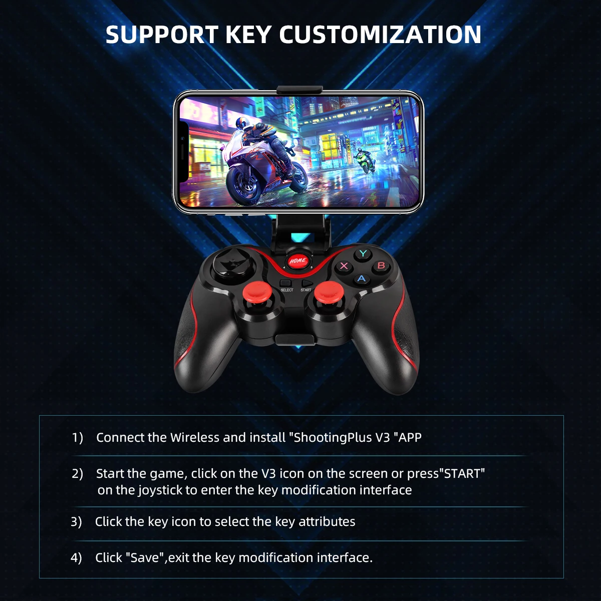 Gamepad Bluetooth nirkabel, Ga - Pc Gaming Emulator ulasan dan harga