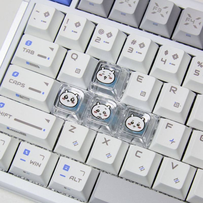 Chiikawa 4 Buah Keycap Transpa - Pc Gaming Aesthetic ulasan dan harga