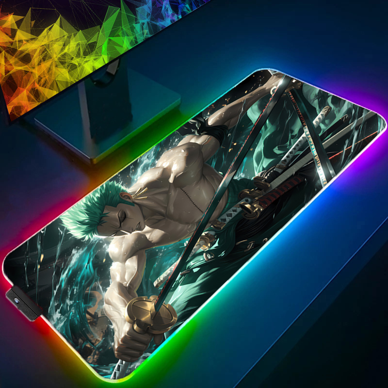 ONE PIECE Zoro Mouse Pad RGB A - Pc Gaming Aesthetic ulasan dan harga