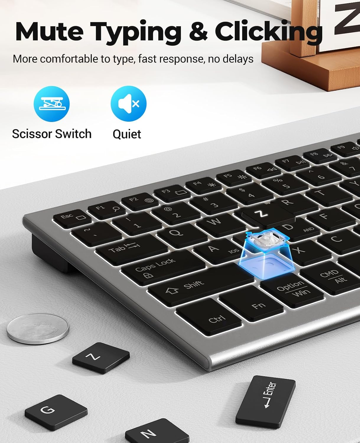 JOMAA Keyboard Nirkabel Blueto - Pc Gaming Windows 7 ulasan dan harga