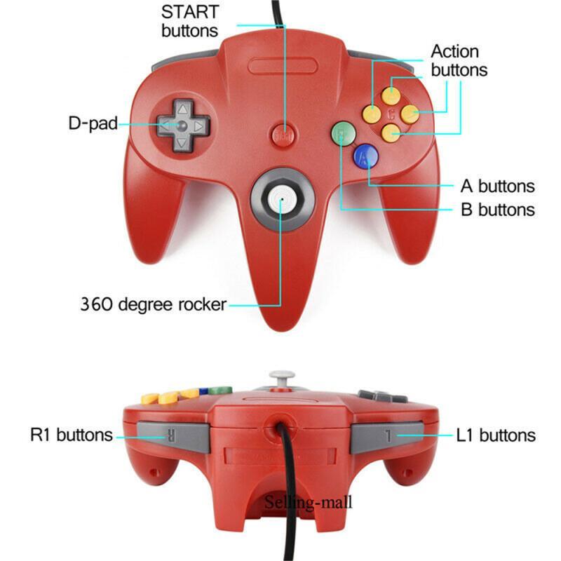 N64 kontroler klasik berkabel  - Pc Gaming Emulator ulasan dan harga