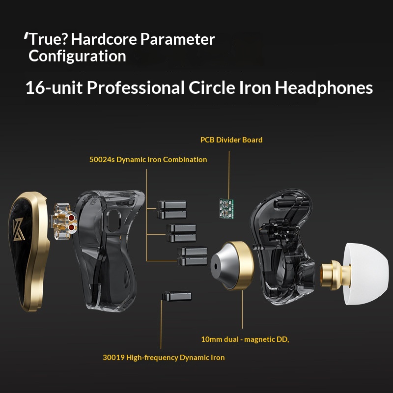 KZ ZAS Earphone Berkabel Metal - Pc Unit For Gaming ulasan dan harga
